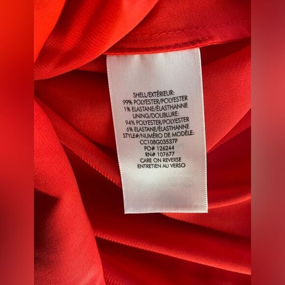 Alice + Olivia  Mini Dress Womens Size 6 Red Spaghetti Strap Button Lace - Picture 14 of 15